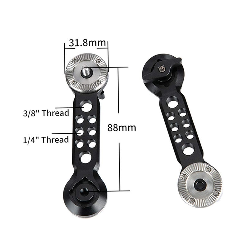 NICEYRIG Rosette Handle Kit with Extension Arm M6 Threaded Applicable for 15mm DSLR Shoulder Pad Rig System - 271 - Image 4